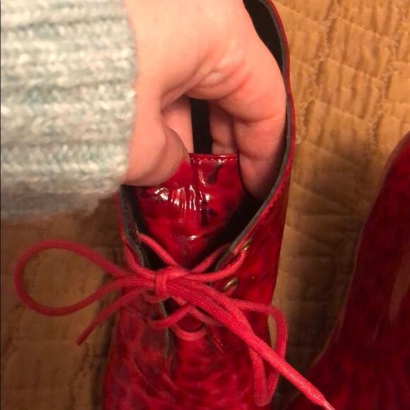 OPENING CEREMONY RARE RED LEOPARD PLATFORM BOOTIES - Picture 6 of 9